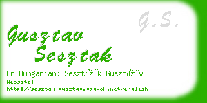 gusztav sesztak business card